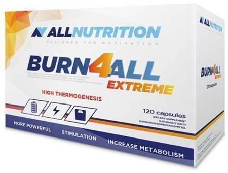 AllNutrition Burn 4 All Ekstremalnie Wysoka Termogeneza dla Zwiększenia Metabolizmu 120 Kapsułek