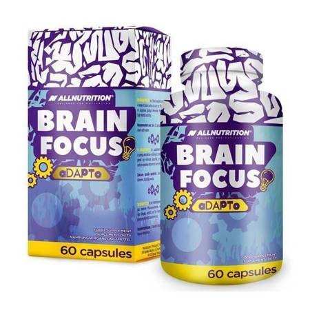 AllNutrition Suplement Diety Brain Focus Adapto dla Osób o Wysokiej Aktywności Umysłowej 60 Kapsułek