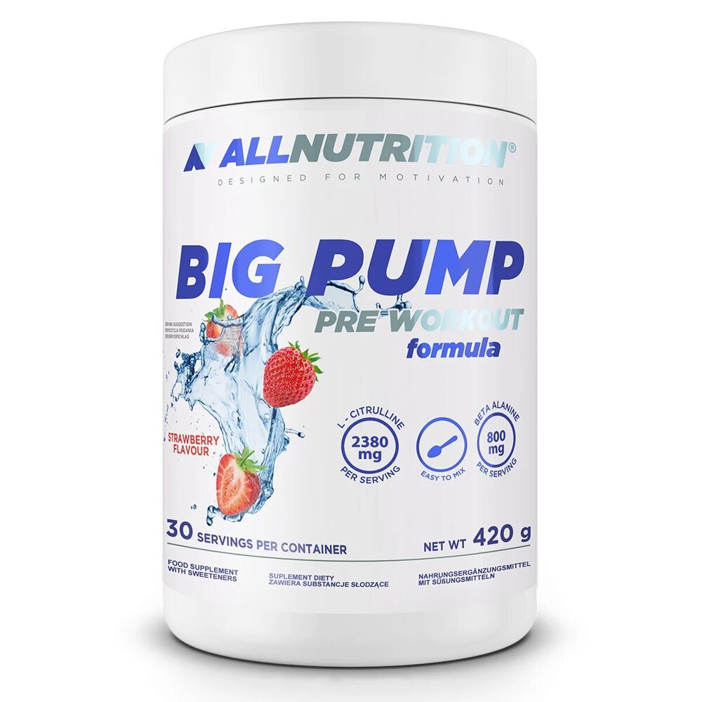 Allnutrition Big Pump Formuła Przedtreningowa Strawberry 420g