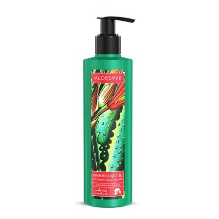 Aloesove Regenerujący Żel do Twarzy Ciała i Włosów z Ekstraktem z Aloesu 250ml
