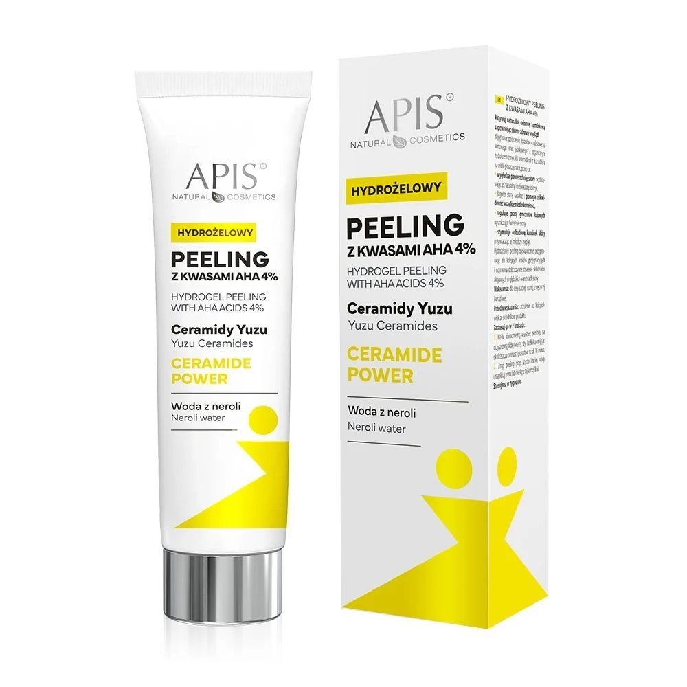 Apis Ceramide Power Hydrożelowy Peeling z Kwasami AHA 4% dla Skóry Suchej Szarej i Wrażliwej 100ml