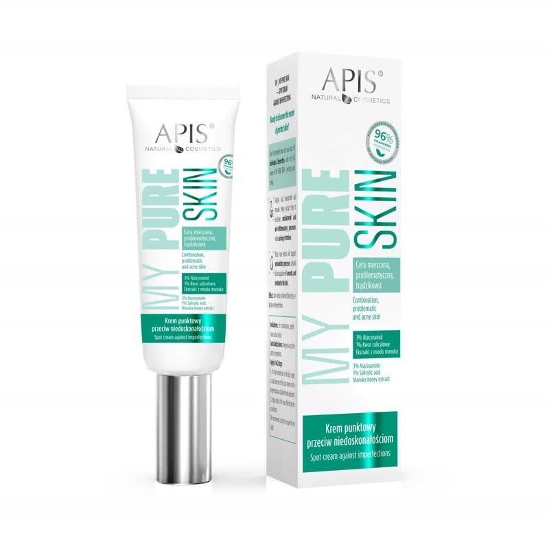 Apis My Pure Skin Punktowy Krem przeciw Niedoskonałościom na Noc 15ml