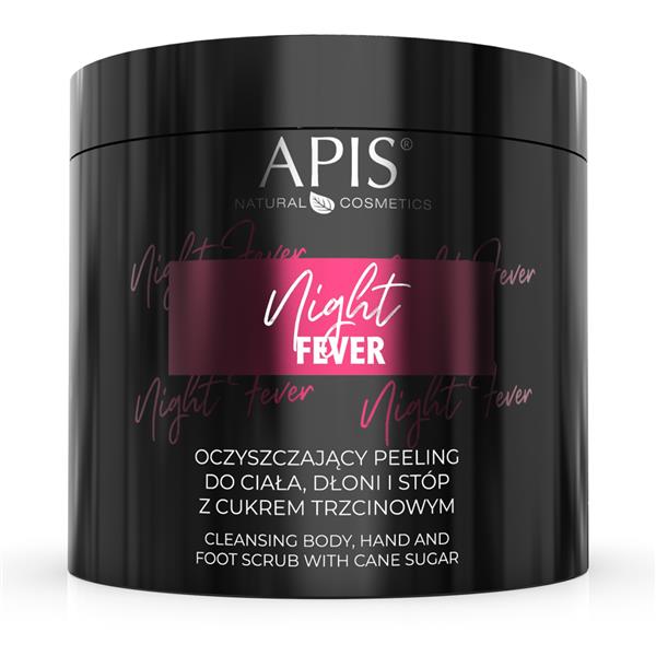 Apis Night Fever Oczyszczający Peeling do Ciała Dłoni i Stóp z Cukrem Trzcinowym 700g