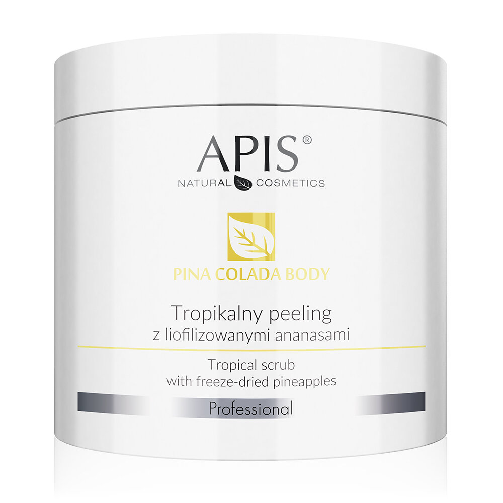 Apis Professional Pina Colada Body Tropikalny Peeling z Liofilizowanymi Ananasami dla każdego Rodzaju Skóry 650g