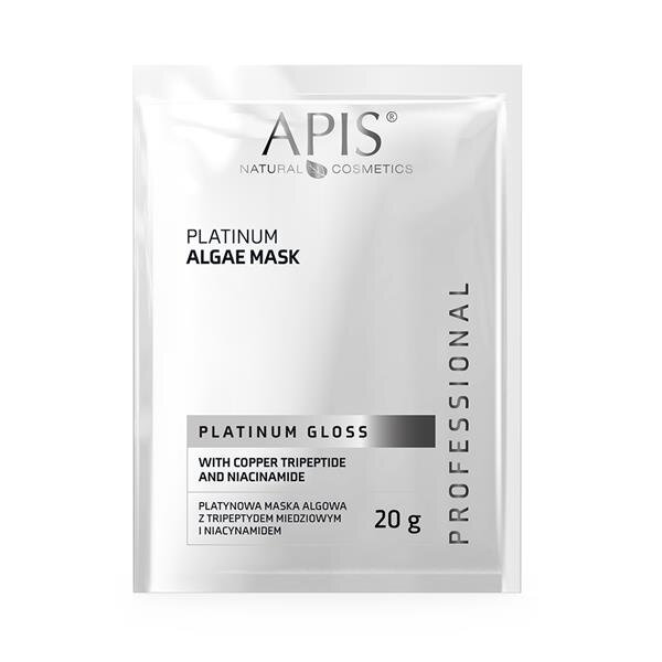 Apis Professional Platinum Gloss Maska Algowa z Trójpeptydem Miedzi i Niacynamidem dla Skóry Dojrzałej 20g