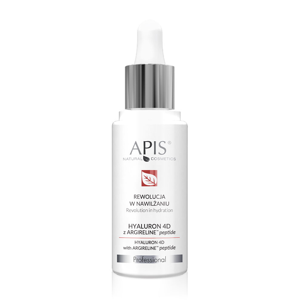 Apis Professional Rewolucja w Nawilżaniu Hyaluron 4D with Argireline TM Peptide dla Skóry Dojrzałej Suchej i Odwodnionej 30ml