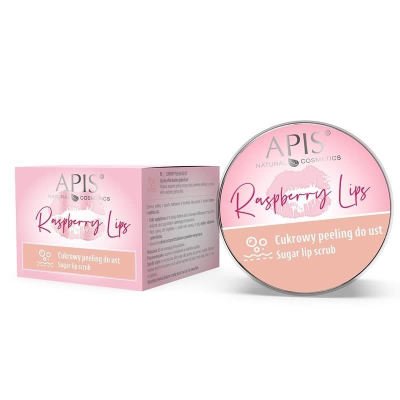 Apis Raspberry Lips Cukrowy Peeling do Ust z Masłem Shea i Olejem Migdałowym 10ml