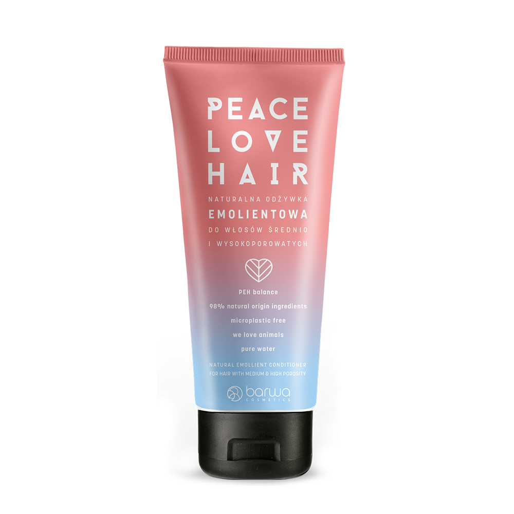 Barwa Peace Love Hair Emolientowa Odżywka dla Włosów Średnio i Wysokoporowatych 180ml