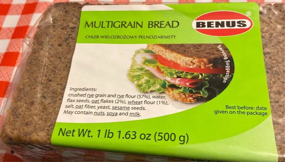 Benus Mestemacher Chleb Żytni Wielozbożowy 500g