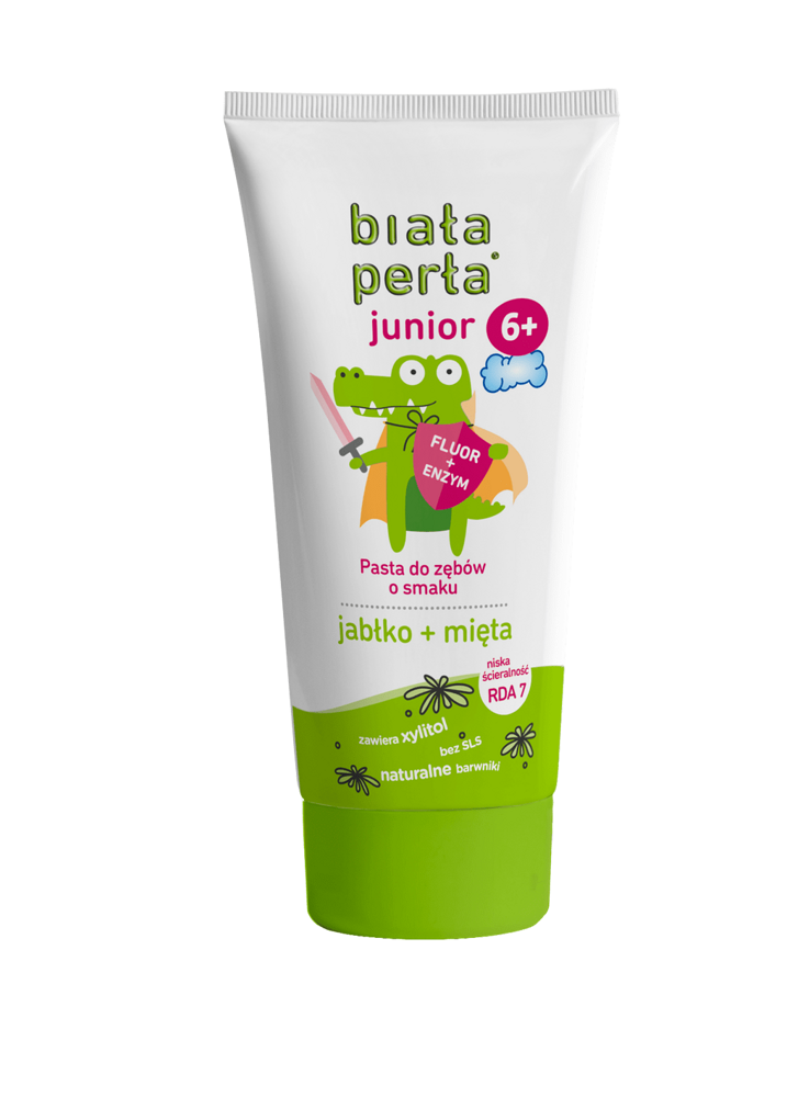 Biała Perła Junior 6+ Pasta do Zębów dla Dzieci powyżej 6 Roku Życia 75ml