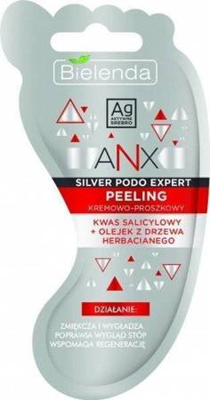 Bielenda Anx Silver Podo Expert Kremowy Wygładzający Peeling do Stóp 10g