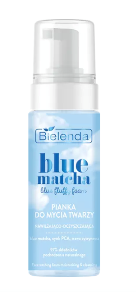 Bielenda Blue Matcha Blue Fluffy Foam Nawilżająca i Oczyszczająca Pianka do Mycia Twarzy 150ml