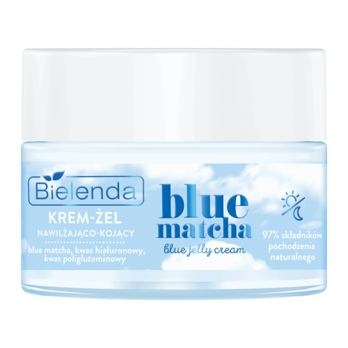 Bielenda Blue Matcha Blue Jelly Cream Nawilżający i Kojący Krem Żel dla Każdego Rodzaju Cery 50ml