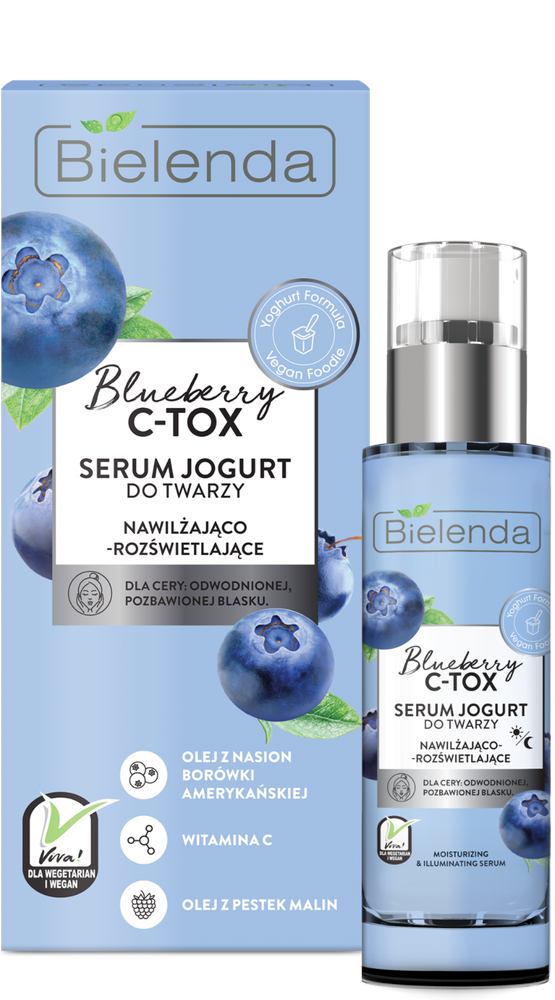 Bielenda Blueberry C Tox Nawilżające i Rozświetlające Serum Jogurt  do Suchej Cery 30g