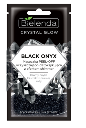 Bielenda Crystal Glow Black Onyx Maseczka Peel-Off Oczyszczająco-Detoksykująca z Efektem Shimmer 8g