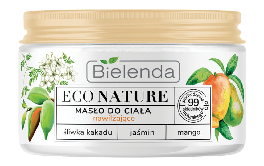 Bielenda Eco Nature Masło Nawilżające do Ciała Śliwka Kakadu Jaśmin Mango 250ml