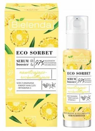 Bielenda Eco Sorbet Ananas Nawilżające i Rozświetlające Serum Booster 30ml