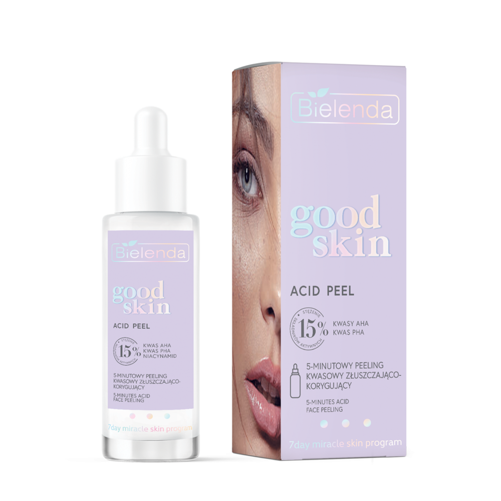 Bielenda Good Skin Acid Peel Kwasowy Peeling 5-Minutowy Złuszczająco-Korygujący z Kwasami AHA i PHA 30g