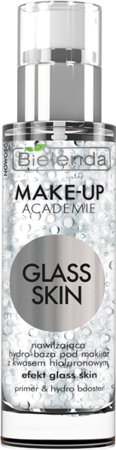 Bielenda Make Up Academie Glass Skin Nawilżająca Hydro Baza pod Makijaż z Kwasem Hialuronowym 30g