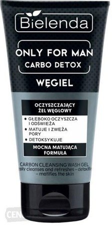 Bielenda Only for Men Carbo Detox Oczyszczająco Matujacy Żel Węglowy do Twarzy 150g