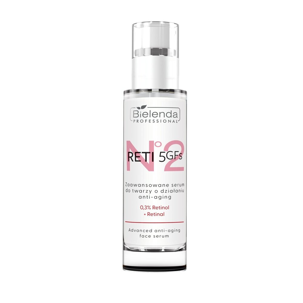 Bielenda Professional Reti 5GFs Zaawansowane Serum do Twarzy o Działaniu Anti-Aging z 0,3% Retinolem i Retinalem dla Skóry Dojrzałej 30ml