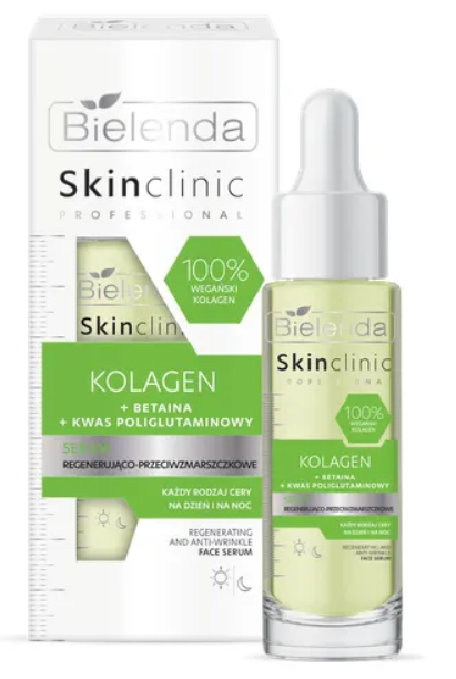 Bielenda Skin Clinic Professional Kolagen Serum Regenerująco-Przeciwzmarszczkowe dla Każdego Rodzaju Skóry 30ml