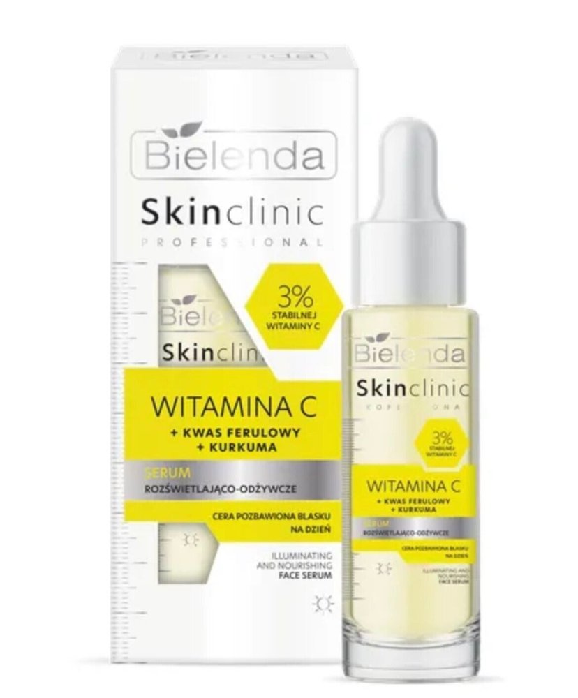 Bielenda Skin Clinic Professional Witamina C Serum Rozświetlająco-Odżywcze na Dzień dla Cery Pozbawionej Blasku 30ml