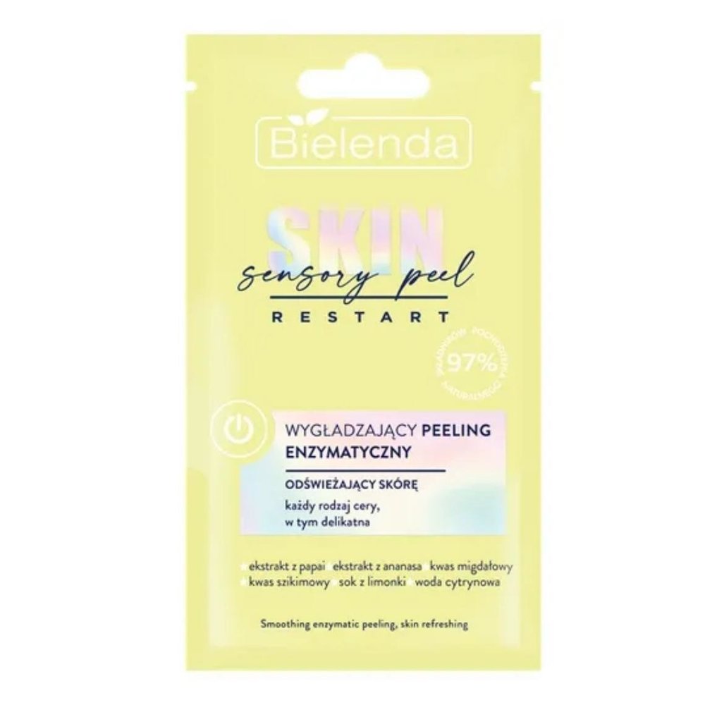 Bielenda Skin Restart Sensory Peel Wygładzający Peeling Enzymatyczny dla Każdego Rodzaju Cery 8g