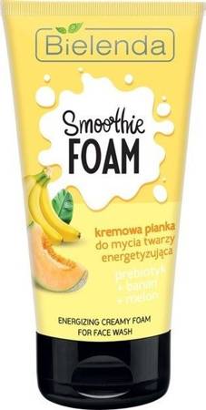 Bielenda Smoothie Care FPrebiotyczna Kremowa Energetyzująca Pianka do Mycia Twarzy z Bananem i Melonem 135g