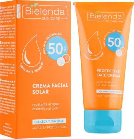 Bielenda Sun Care Ochronny Krem do Twarzy do Skóry Suchej i Wrażliwej SPF50 50ml