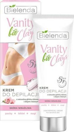 Bielenda Vanity Clays Bio Krem do Depilacji Ciała z Różową Glinką do Skóry Wrażliwej 100ml