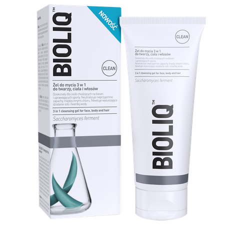 Bioliq Clean Żel do Mycia Twarzy Ciała i Włosów Neutralizujący Nieprzyjemne Zapachy 3w1 180ml