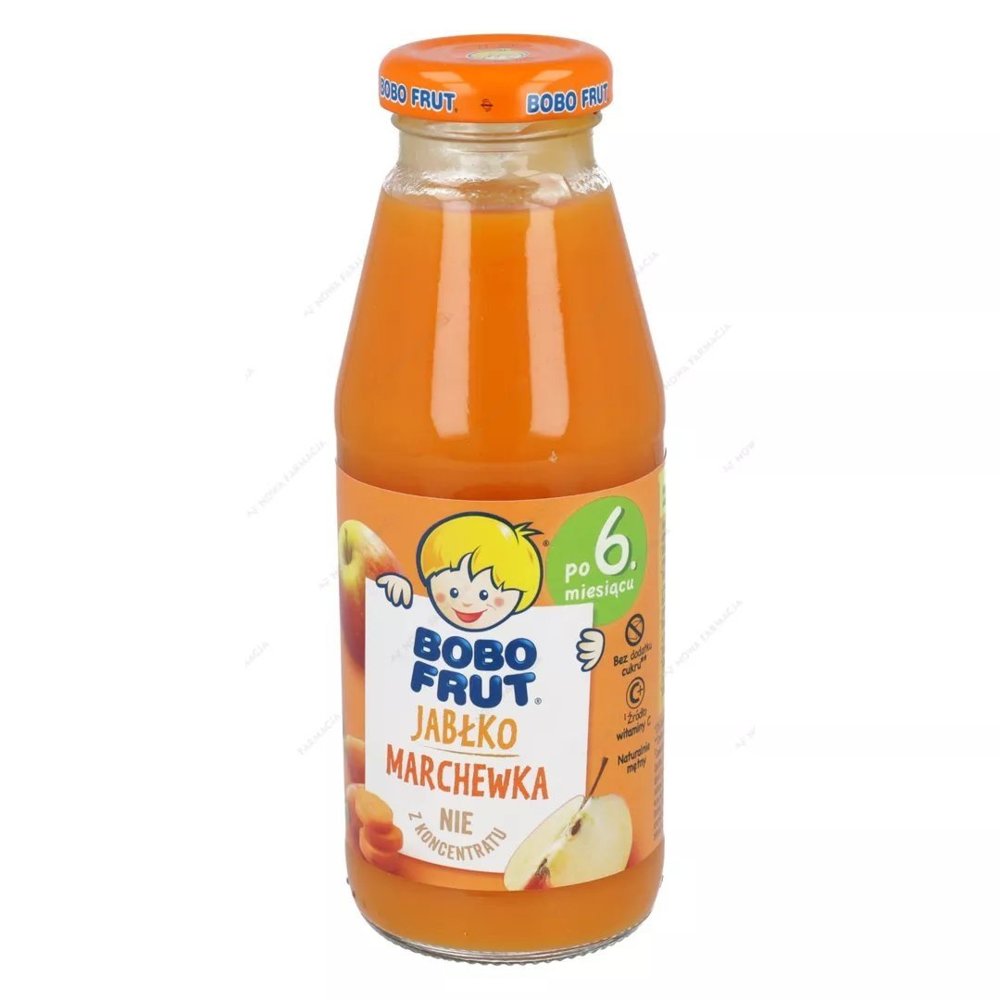 Bobo Frut Nektar Owocowo-Warzywny Jabłko Marchewka dla Niemowląt po 6 Miesiącu 300ml