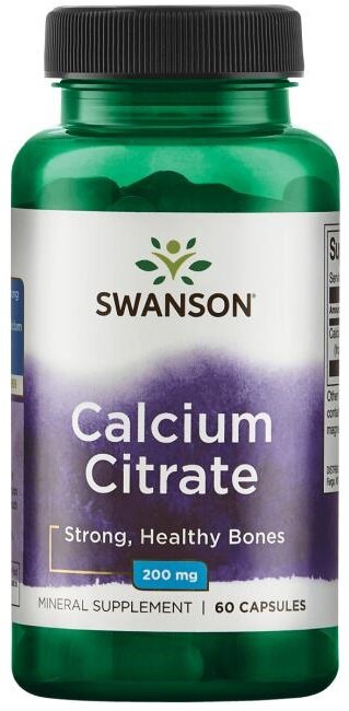 Calcium Citrate, 200mg - 60 caps