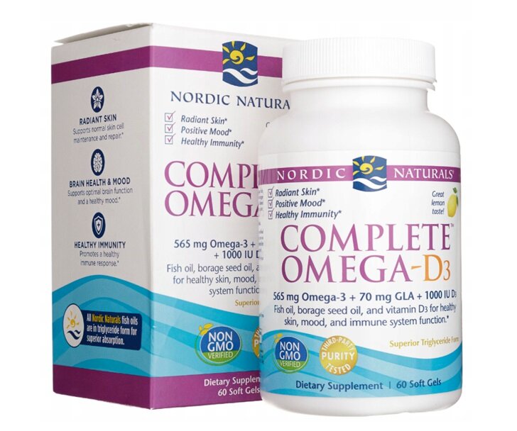 Complete Omega-D3, 565mg Lemon - 60 softgels