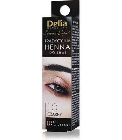 Delia Cosmetics henna do brwi 1.0 Czarna 1szt.