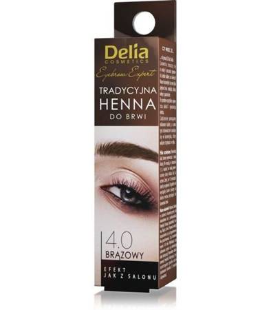 Delia Cosmetics henna do brwi 4.0 Brazowa 1szt.