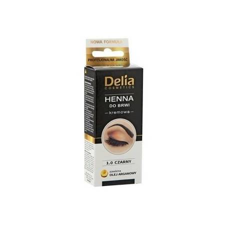 Delia Cosmetics henna do brwi kremowa 1.0 Czarny 15ml