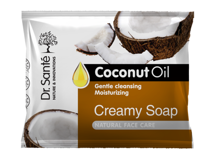 Dr. Sante Coconut Oil Kremowe Mydło w Kostce z Olejem Kokosowym do Rąk Ciała i Twarzy 100g 