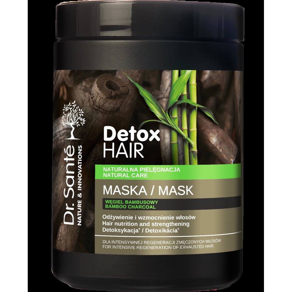 Dr. Sante Detox Hair Maska Regenerująca i Oczyszczająca Włosy z Węglem Bambusowym 1000ml