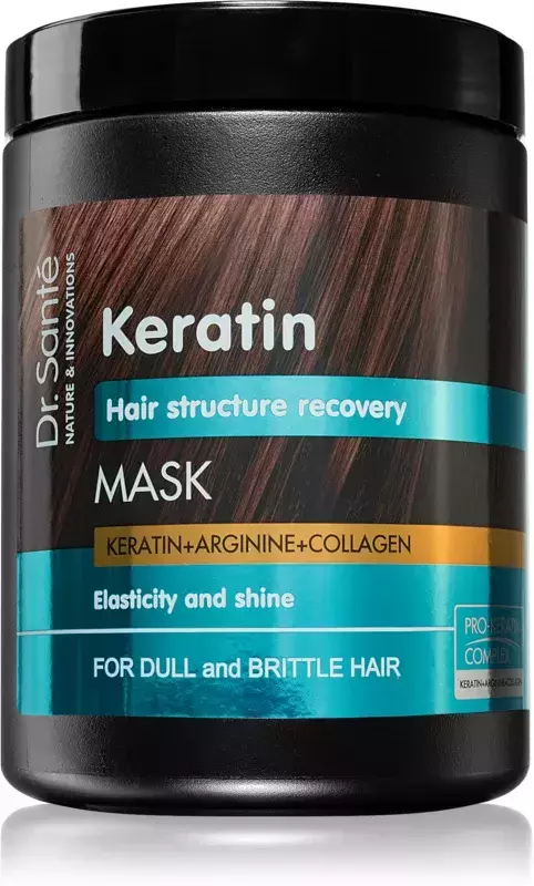 Dr. Sante Keratin Hair Maska do Włosów Zniszczonych z Keratyną i Kolagenem 1000ml 