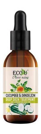 Eco-U Cucumber and Dandelion Serum do Twarzy z Ogórkiem i Mniszkiem Lekarskim do Skóry Mieszanej 30ml