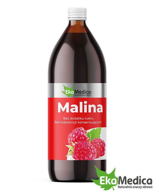 EkaMedica Naturalny 100% Sok z Owoców Malin 500ml