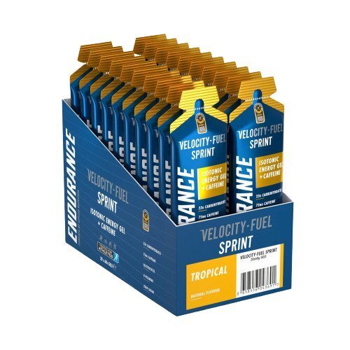 Endurance Sprint Isotonic Energy Gel + Caffeine, Tropical - 20 x 60g