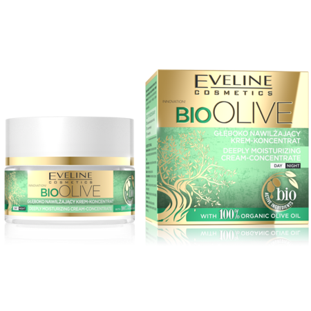 Eveline Bio Olive Głęboko Nawilżający Krem Koncentrat na Dzień i Noc 50ml
