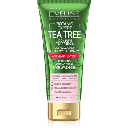 Eveline Botanic Expert Tea Tree Antybakteryjny Oczyszcający Żel do Twarzy 175ml