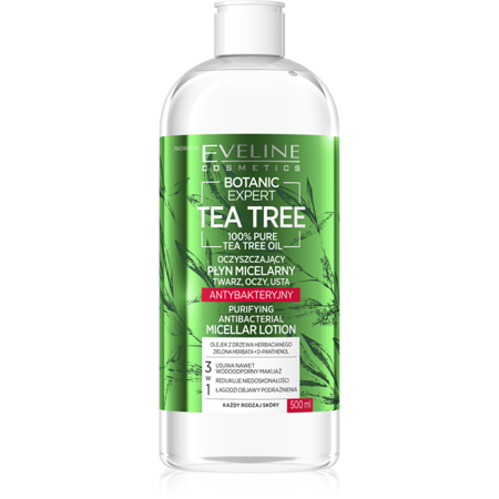 Eveline Botanic Expert Tea Tree Oczyszczający i Antybakteryjny Płyn Micelarny 500ml