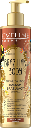 Eveline Brazilian Body Nawilżający Balsam Brązujący do Ciała do Każdego Typu Karnacji 200ml