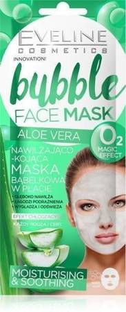Eveline Bubble Face Aloesowa Nawilżająca Maska w Płachcie Łagodząca Podrażnienia 1 Szt