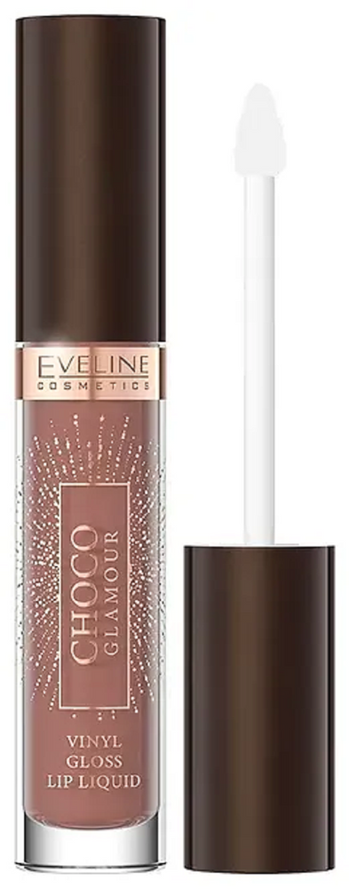 Eveline Choco Glamour Pomadka Winylowa w Płynie z Efektem Glossy Lips Nr 1 Ruby Chocolate 4,5ml